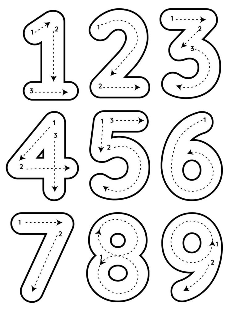 Number Tracing (1-20, 1-100)